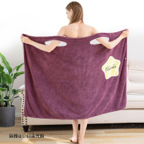 Japanese female ins Wind can wear can be wrapped towel household non-cotton absorbent quick-drying towel bathrobe bath towel