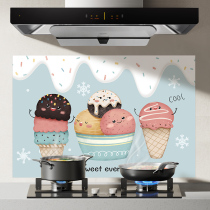 Flame retardant new decoration Domestic high temperature resistant stove Strong shelter from self-adhesive gas stove hearth with kitchen anti-oil sticker