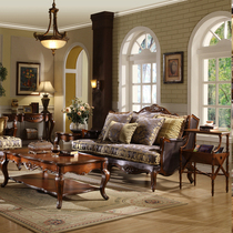 American solid wood coffee table living room furniture tea table European classical carved rectangular low table coffee table tea table