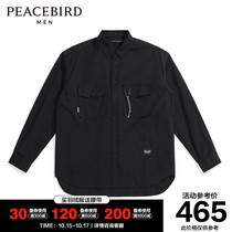 (Shopping mall same model) Taiping bird mens shirt men Korean leisure trend long sleeve shirt B2CHB3268