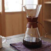 SF Koizumi Whistle Manufacturing Co Ltd Heat-resistant glass hand-brewed coffee one-piece pot with filter cloth 2 pieces