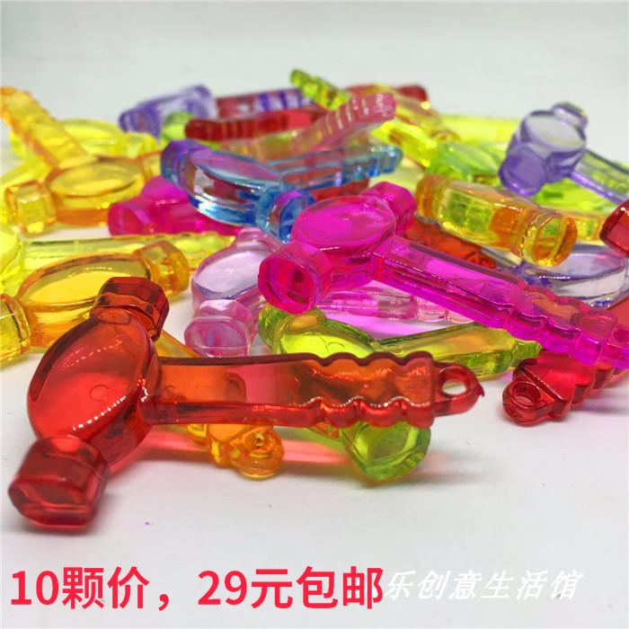 Childrens crystal hammer pendant DIY home toy kindergarten reward gem string beads diy beads handcrafted