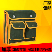Canvas tool bag multi-functional maintenance tool bag thickened wear-resistant electrician bag plumber bag hardware waist bag shoulder bag
