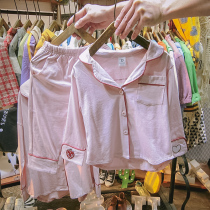 Girls 2021 new childrens sleepwear baby suit mother woman dress spring autumn clothing little girl long sleeve pure cotton home dress