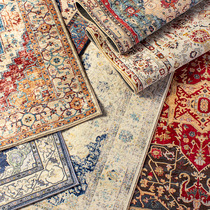 Thickened imitation cashmere rug Nordic Morocco Living room Bedroom sofa Sofa Tea Table Blanket National Wind American Countryside Retro