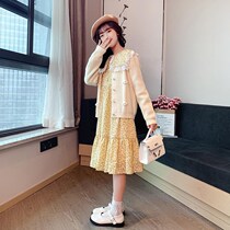 Girl dress autumn 2021 new childrens foreign style big childrens clothing long sleeve girl early autumn 13 year old princess skirt
