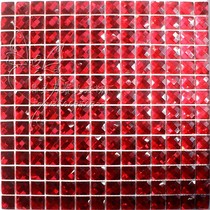 5 sides 13 sides crystal glass mirror mosaic tile self-adhesive tape TV background wall sticker KTV Red