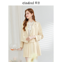Xidi Spring 2022 New Yellow Suit Jacket Women's Short Design Sense Small Exquisite Fried Street Suit