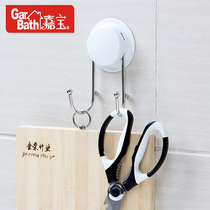 Garbo suction cup adhesive hook bathroom stainless steel large adhesive hook creative seamless hook single hook double hook lasting load-bearing