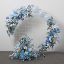 New wedding props round grid screen decoration floral wedding scene window layout road guide Flower Ball row flower