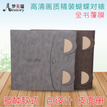 Square 10 inch leather photo album making wedding photo photo studio photo album diy custom baby photo bag design