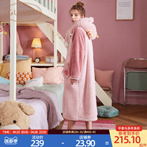 Gukoo fruit shell pyjamas womens winter lovers Coral Suede Sleeping Clothes Winter Pyjamas home clothes