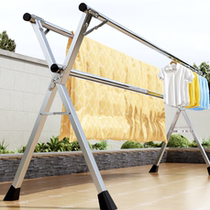 Good helper drying quilt artifact household balcony floor-to-ceiling folding drying rack bedroom shelf indoor telescopic collain bar