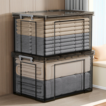 Jiao Handle Case Carrycase Household Clothing Clothing Wardrobe Plastic Case Transparent Large Capacity Clothing Storage Box
