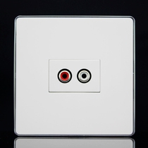 SETO Lotus audio socket type 86 concealed multimedia screw-free AV red and white double Lotus panel