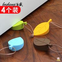 Creative leaves silicone three-dimensional door windproof door blocking Children Baby door plug bedroom windproof closing buffer top door