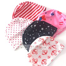 0-6 years old childrens swimming cap crisp white background printing cute cartoon Foundation bow star stripes