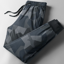 Warm down pants men 2021 Winter new fashion camouflage draw rope toe youth casual long pants tide wear