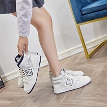 Autumn and winter new first layer cowhide high-top board shoes leather casual sports lace-up womens shoes wild white shoes women