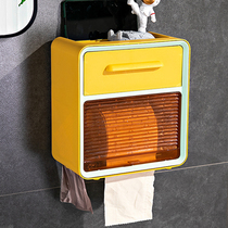 Toilet tissue box Toilet pumping paper box Toilet paper toilet paper roll paper box shelf Waterproof non-perforated wall-mounted