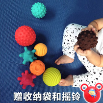infantino Baby Manhattan Hand Grab Baby Toys Educational Soft Glue Taptical Perceptual Ball 6-12 Months