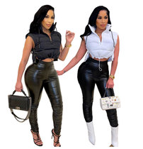 winter thick worm zip Down Vest for women sleeveless singlet