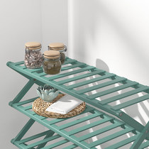 Free installation simple doorway household indoor economical multi-layer folding solid wood shoe rack bamboo shoe rack dormitory explosion