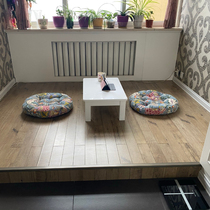 White solid wood and room tatami tea table Japanese platform low table Kang table Zen balcony bay window small tea table baking paint