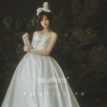 Dear White Doll Waltz Satin Bride Wedding Lord Wedding Wedding Wedding French Taped Bow Tail