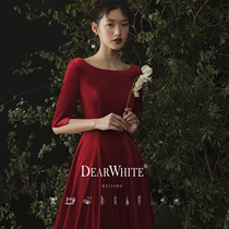 Dear White Crimson Bride Toast Evening Dress Red Women 2021 Dress