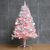 Christmas season pink girl heart mall restaurant Home Christmas decoration 1 2 meters 1 5 meters Christmas tree set meal