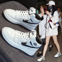  Net red board shoes female ins tide 2021 new student all-match gogo white shoes leather casual high-top sneakers