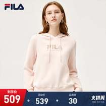 (Jiang Shuying the same model) FILA Phila Le official womens hooded sweater 2021 Winter new pullover