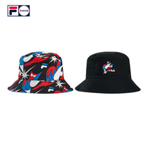 FILA FUSION FILA tide brand couple round hat 2021 summer and autumn new printing double-sided fisherman hat men and women
