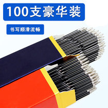 100 office supplies press ballpoint pen core 0 7 blue red black refill student stationery oil pen heart