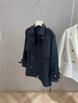 Classic Ce King Fried Wind Coat ~ Japan Jin Mouth New Elastic Yarn Type Easy double-row buttoned wind coat jacket