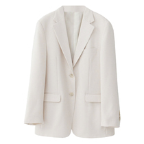 Early autumn 2021 New chic ladies small blazer Womens Spring and Autumn white suit casual versatile