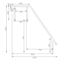 Childrens bed accessories Stair cabinet handrail Upper and lower bed ladder cabinet guardrail High and low bed hardware Stair handrail customization