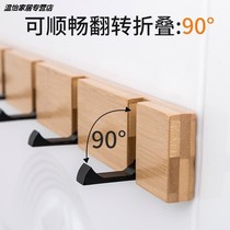 Dressing room door load-bearing kitchen towel rack umbrella bamboo board adhesive hook underwear wall hotel hook rack