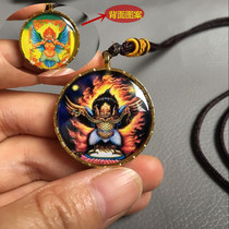 Large Peng Golden Winged Bird Like Octopus Statue Buddha Pendant Necklace Pendant 3 3cm