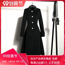 Double-sided cashmere coat women slim long 2021 autumn new waist slim swallow small hair jacket
