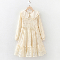 Girl Lian Dress Spring Autumn 2022 New Spring Dress CUHK Child Pure Cotton Lace Princess Dress Children Dress Spring dresses