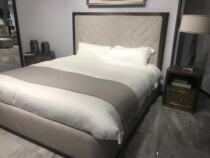 American art furniture crystal modern European light luxury simple bedroom cloth solid wood double bed dresser custom