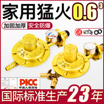 Household liquefied gas gas stove pressure reducing valve leak-proof explosion-proof double-nozzle gas tank safety water heater valve accessories
