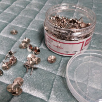 Pushpin deli 0040 metal nickel-plated large round head press nail cork board nail activity picture photo wall 300 boxes
