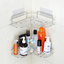 Stainless steel corner rack kitchen storage rack bathroom rack saves space-free toilet soap rack