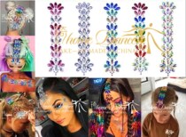 Professional Latin dance competition headdress Diamond modern dance table performance hair accessories adult childrens jewelry multi-color optional