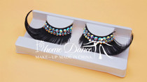 Professional national standard dance Latin dance modern dance false eyelashes eye tail elongated diamond false eyelashes lengthened thick false hair