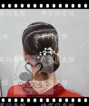  Professional modern dance Latin dance hairpin dance performance competition Pearl flower hairpin u-shaped hairpin three-dimensional hairpin