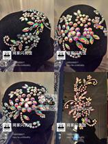 Professional Latin dance belly dance modern stage bride children adult flash diamond hair accessories performance competition headdress